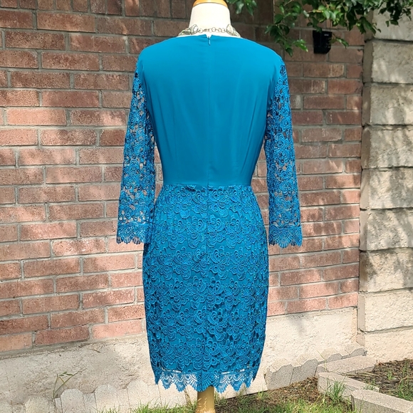 Antonio Melani aqua lace dress - Picture 5 of 8